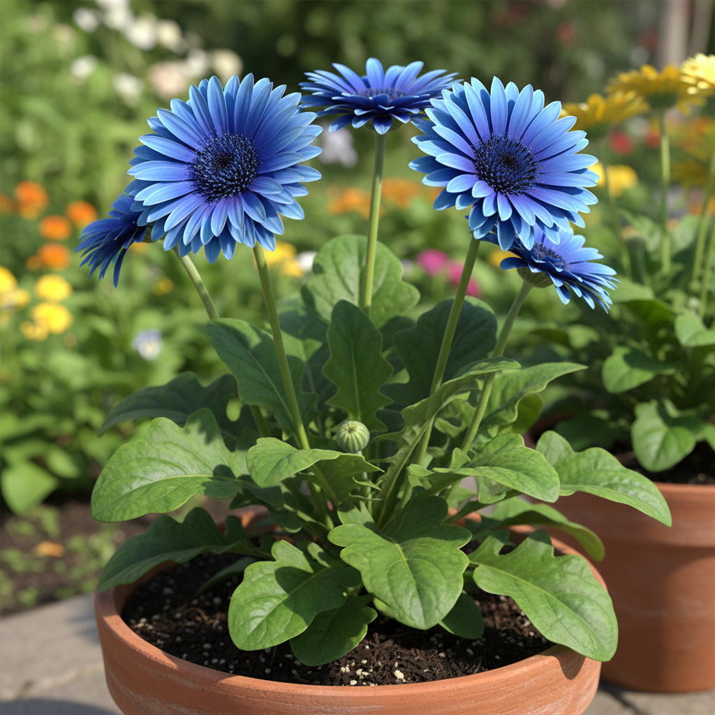 Blue Gerbera Daisy Flower Seeds – Vibrant Perennial Blooms