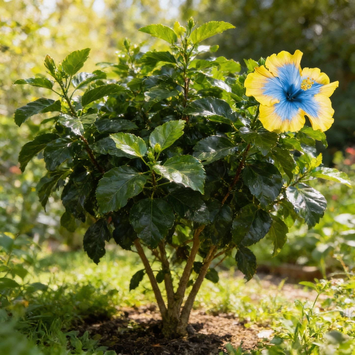 Yellow & Blue Hibiscus Flower Seeds – Vibrant Ornamental Blooms
