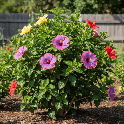 Blue Pink & Purple Hibiscus Seeds for Planting – Colorful Perennial Flowering Plant