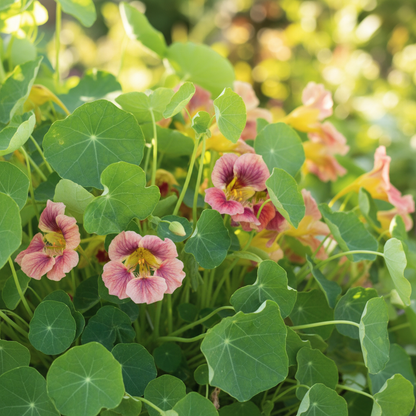 Nasturtium Ladybird Rose Flower Seeds for Garden Planting