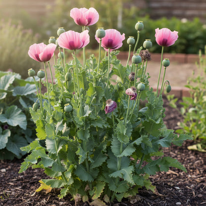 Papaver Somniferum Hens and Chickens Seeds for Planting – Unique Multi-Pod Poppy Blooms