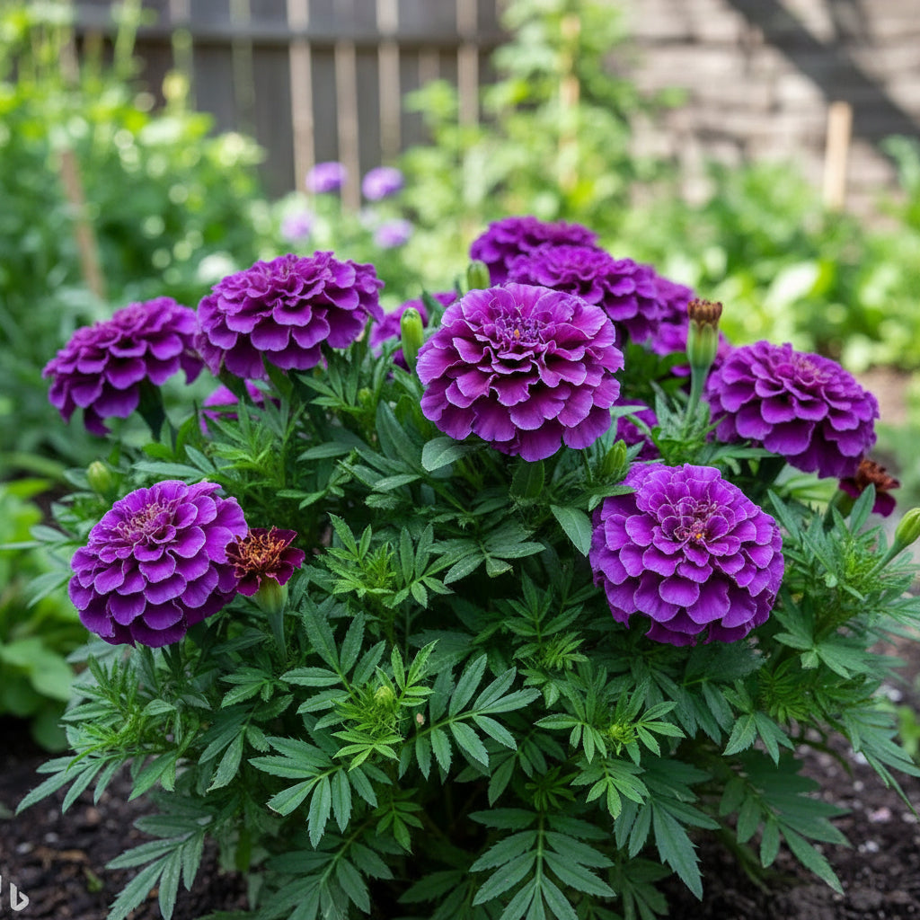 Purple Blue Marigold ‘Glinda’ Flower Seeds – Vibrant Long-Lasting Annual Blooms