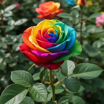 Rainbow Rose Flower Seeds – Grow Vibrant Multicolour Blooms at Home