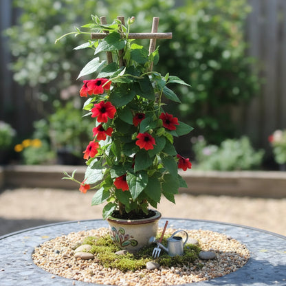 Red Thunbergia Flower Seeds for Planting (Thunbergia alata) – Vibrant Climbing Ornamental Flower