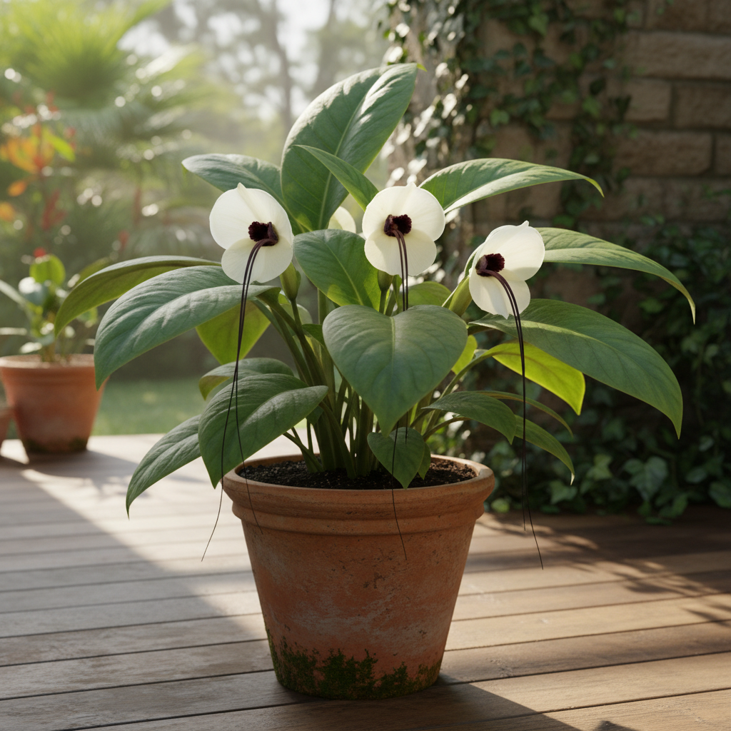 White Batflower Seeds - Tacca Integrifolia Flower Seeds for Garden