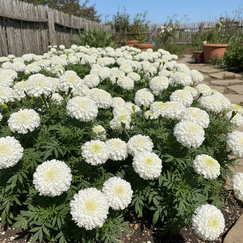 White Marigold Flower Seeds for Planting