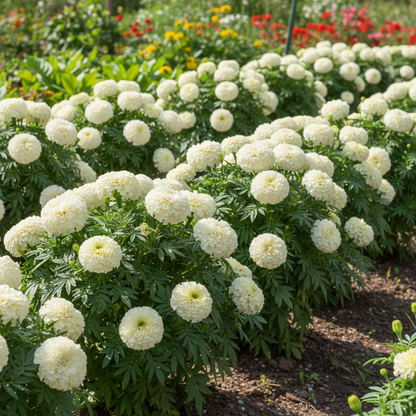 White Marigold Flower Seeds for Planting