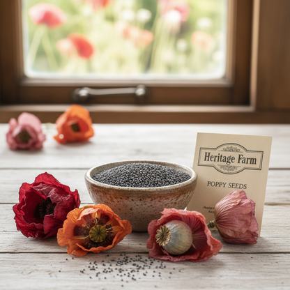 Heritage Farm Poppy Seeds - Poppy Flower Seeds for Garden