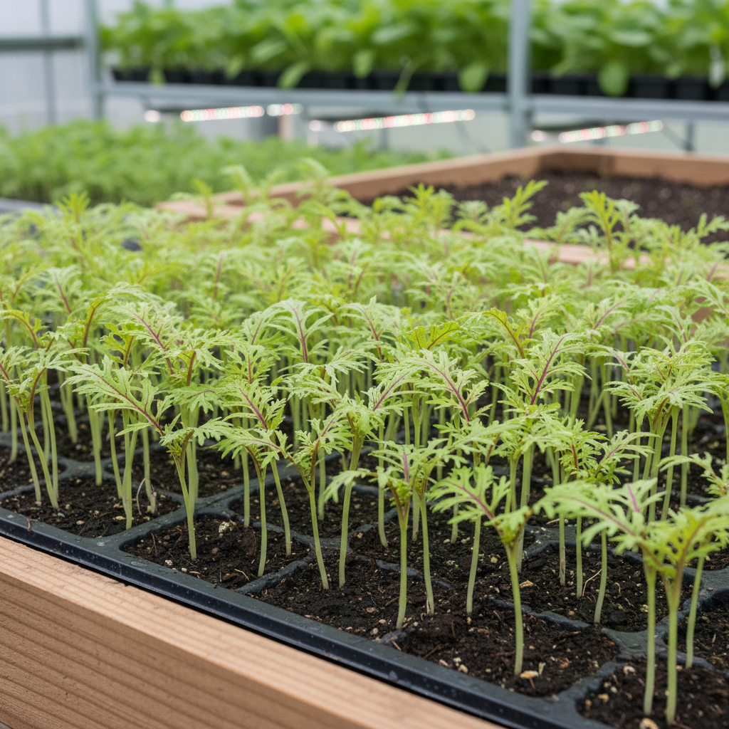 Mustard Red Lace Seeds – Striking, Flavorful Leafy Greens for Home Gardens