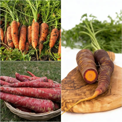 Carrot Seeds Assortment Pack of 3 - Carrot Seeds for Home Garden