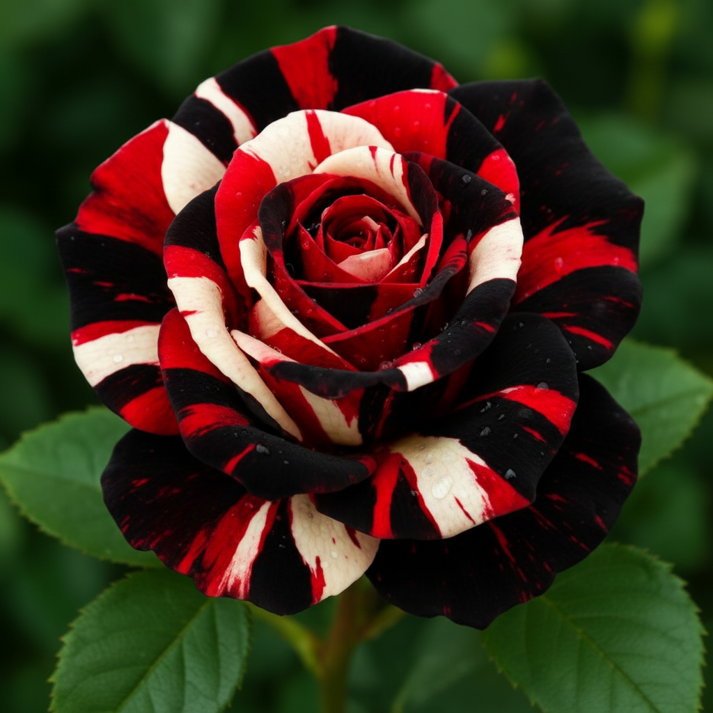 Rare Red White and Black Hybrid Rose Flower Seeds - Rose Flower Seeds for Garden