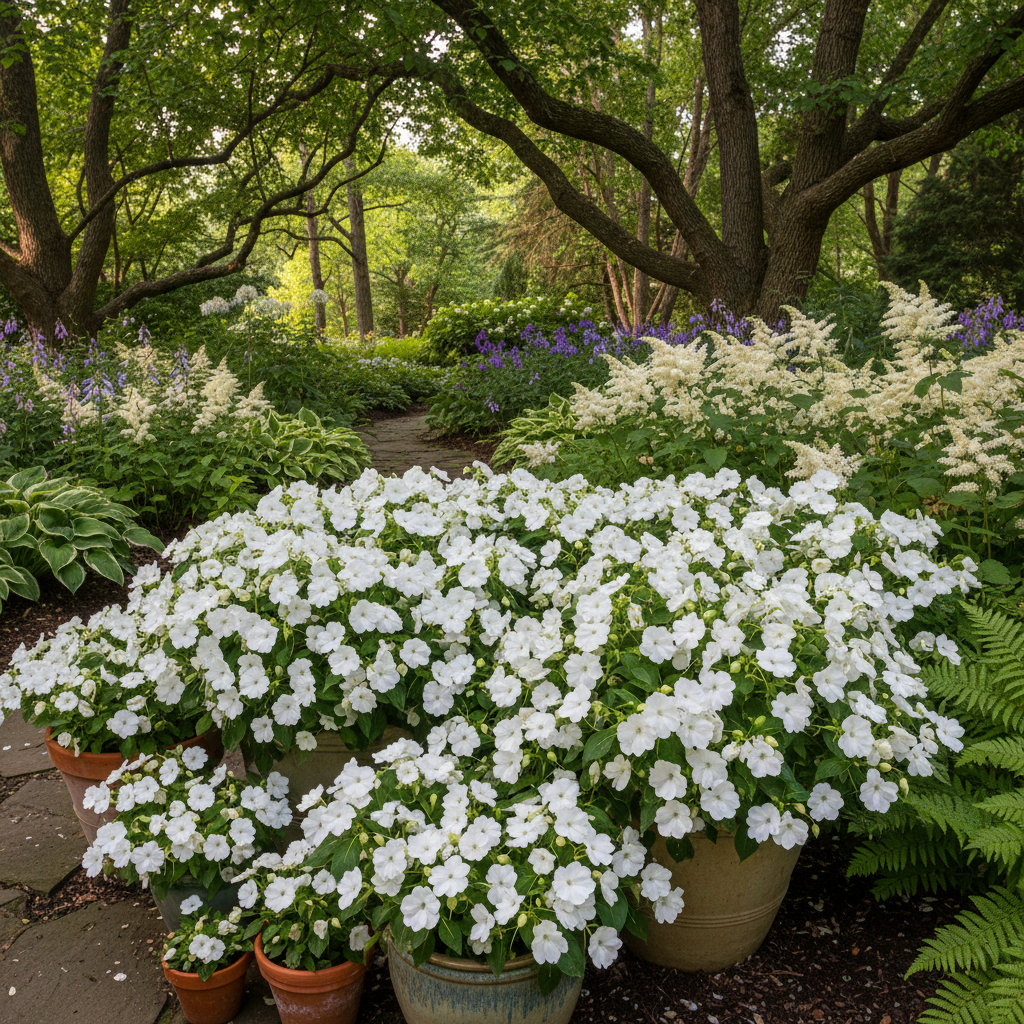 Impatiens Walleriana Baby Series White Flower Seeds for Planting