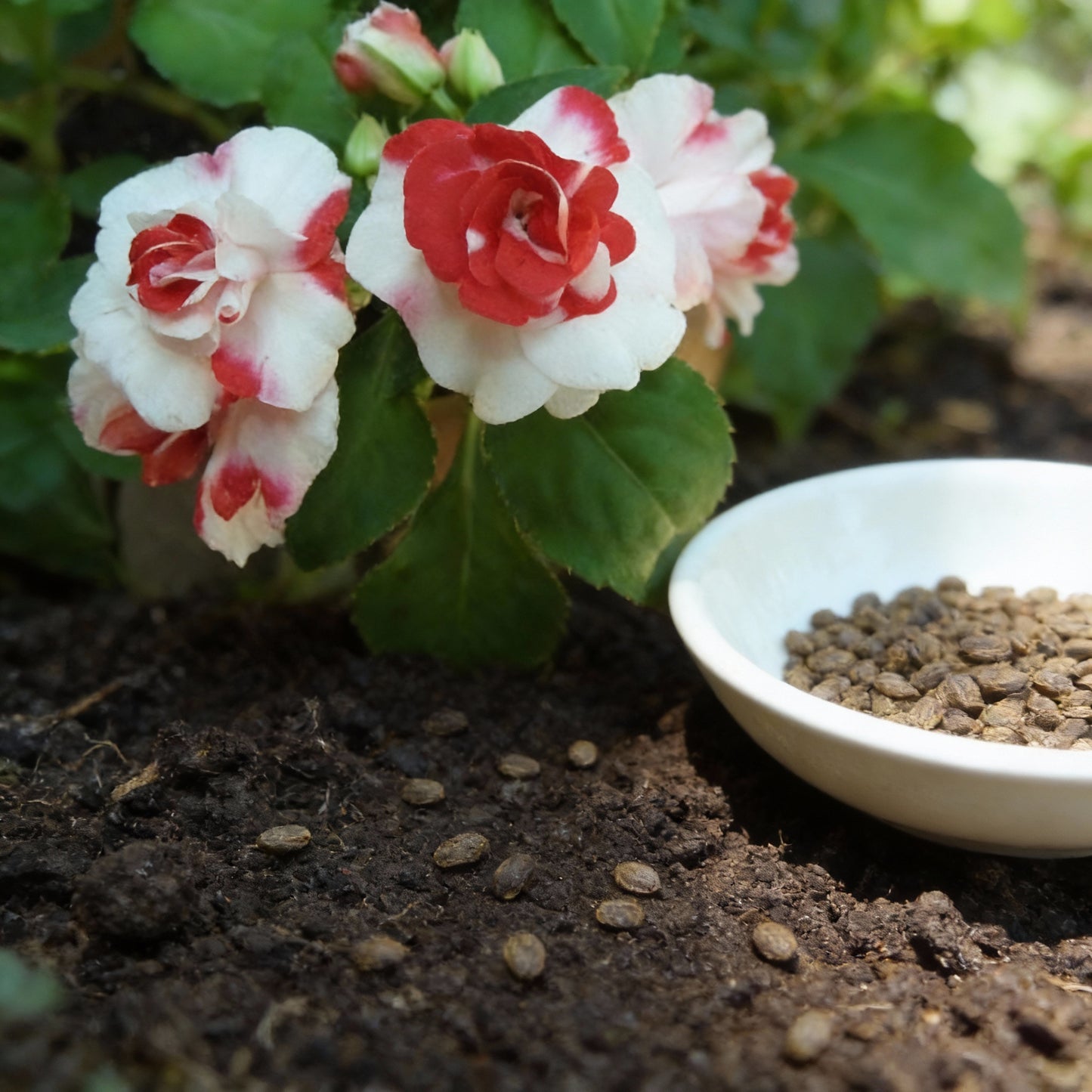 Double Camellia Impatiens Seeds for Planting – Rose-Like Blooms for Shade Gardens