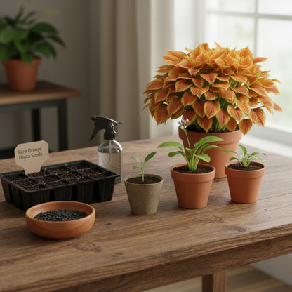 Orange Hosta Seeds for Planting - Shade Garden Perennial