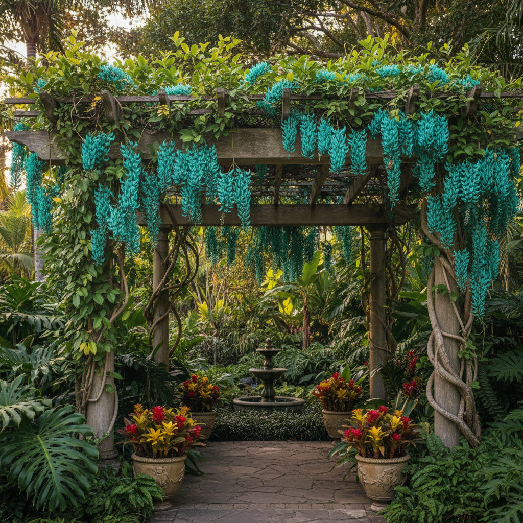 Jade Vine Flower Seeds – Rare Aqua Blue Exotic Climber