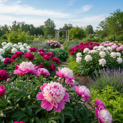 Pink and White Japanese Peony Flower Seeds - Peony Flower Seeds for Garden