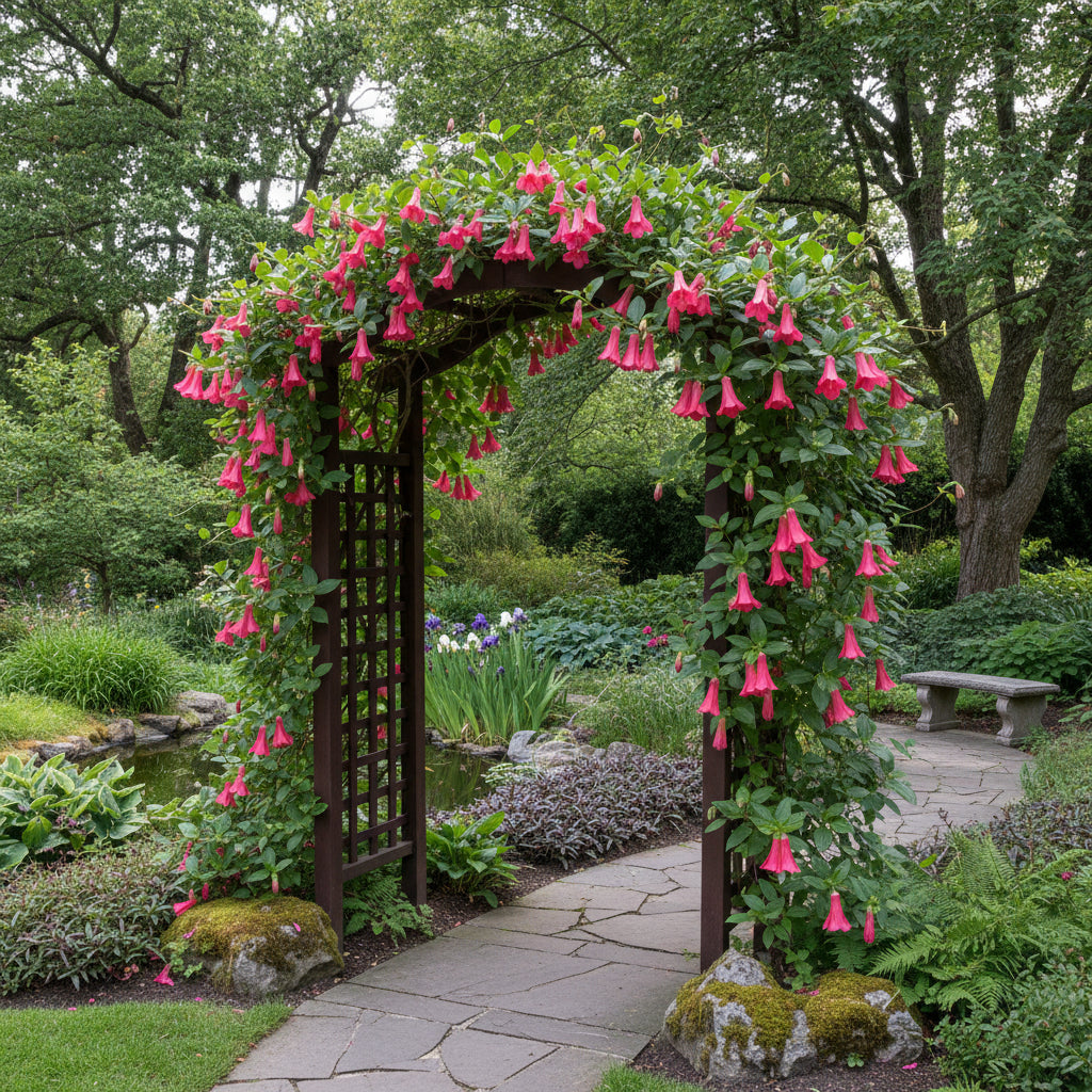 Lapageria Rosea Flower Seeds for Planting – Exotic Chilean Bell Vine for Elegant Gardens