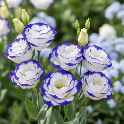 Lisianthus Rosita 2 Blue Picotee Flower Seeds for Planting