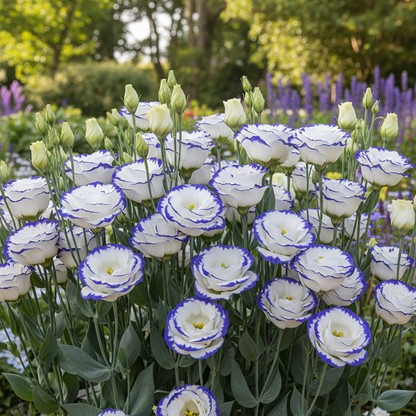 Lisianthus Rosita 2 Blue Picotee Flower Seeds for Planting