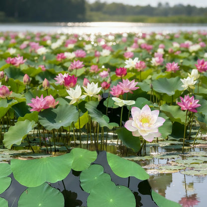 Lotus Mix Flower Seeds for Planting – All Mixed Colors Sacred Aquatic Blooms