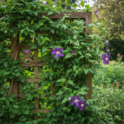 50 Dark Purple Clematis Seeds – Blooming Climbing Perennial Flower Vine
