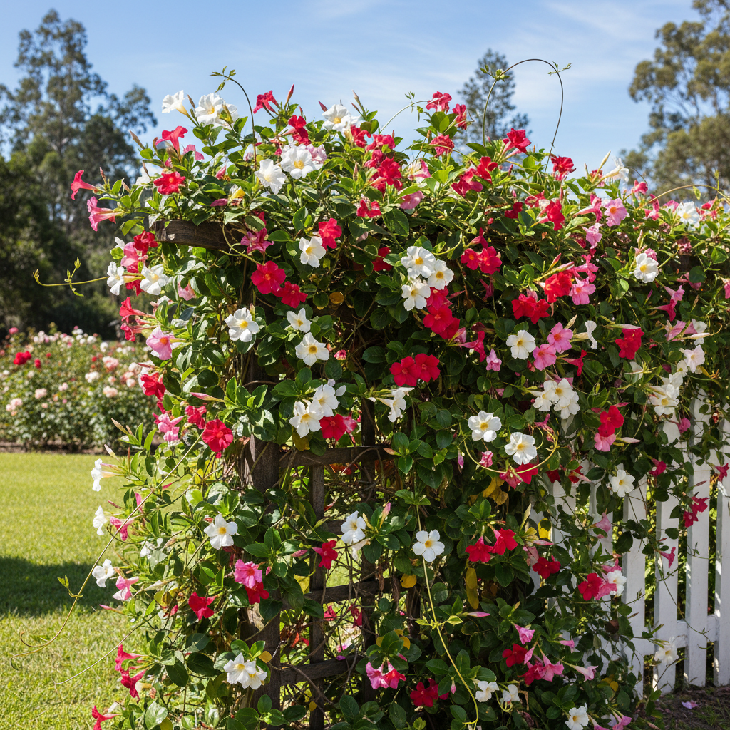 Climbing Mandevilla Sanderi Flower Seeds - Mandevilla Flower Seeds for Garden