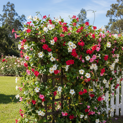 Climbing Mandevilla Sanderi Flower Seeds - Mandevilla Flower Seeds for Garden