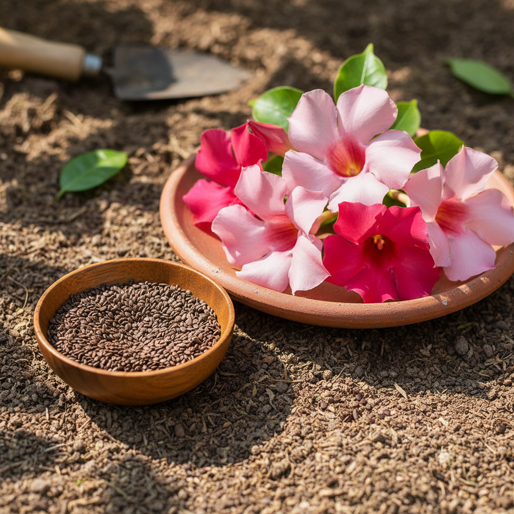 Climbing Mandevilla Sanderi Flower Seeds - Mandevilla Flower Seeds for Garden