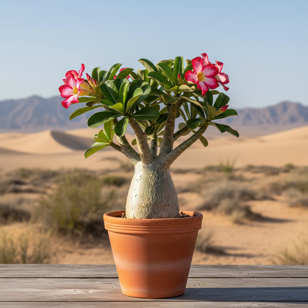 Pink Adenium Obesum Seeds - Desert Rose Flower Seeds for Garden