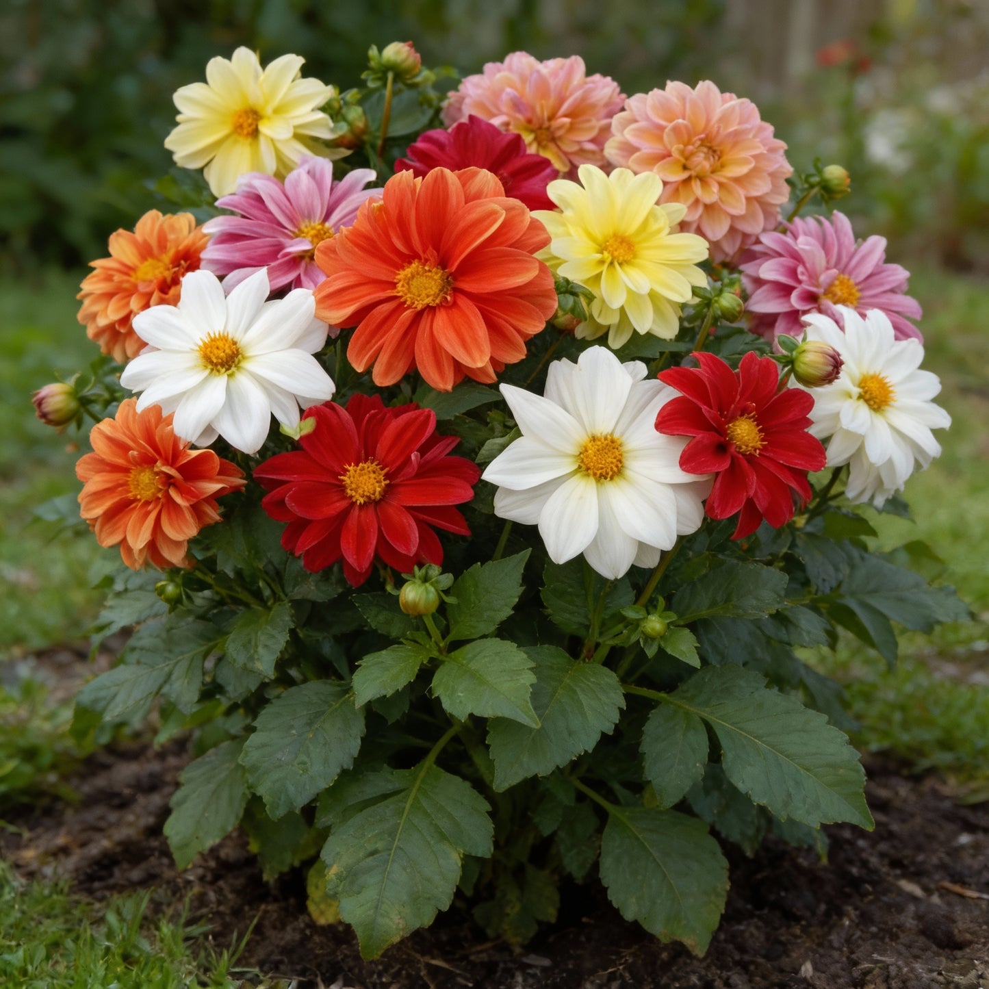 Dahlia Figaro Mixed Flower Seeds for Garden Planting