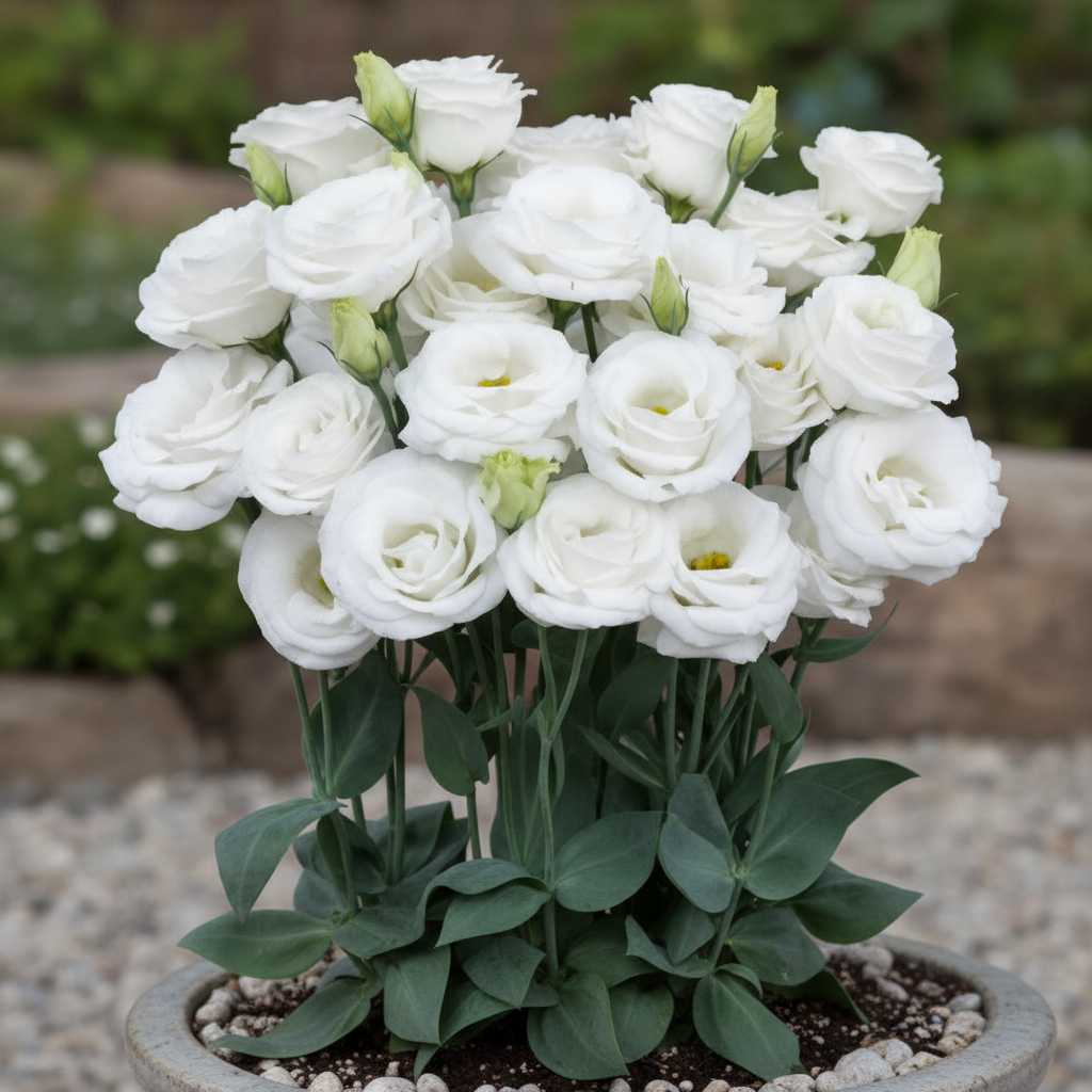 Lisianthus Rosita 2 White Seeds for Garden Planting