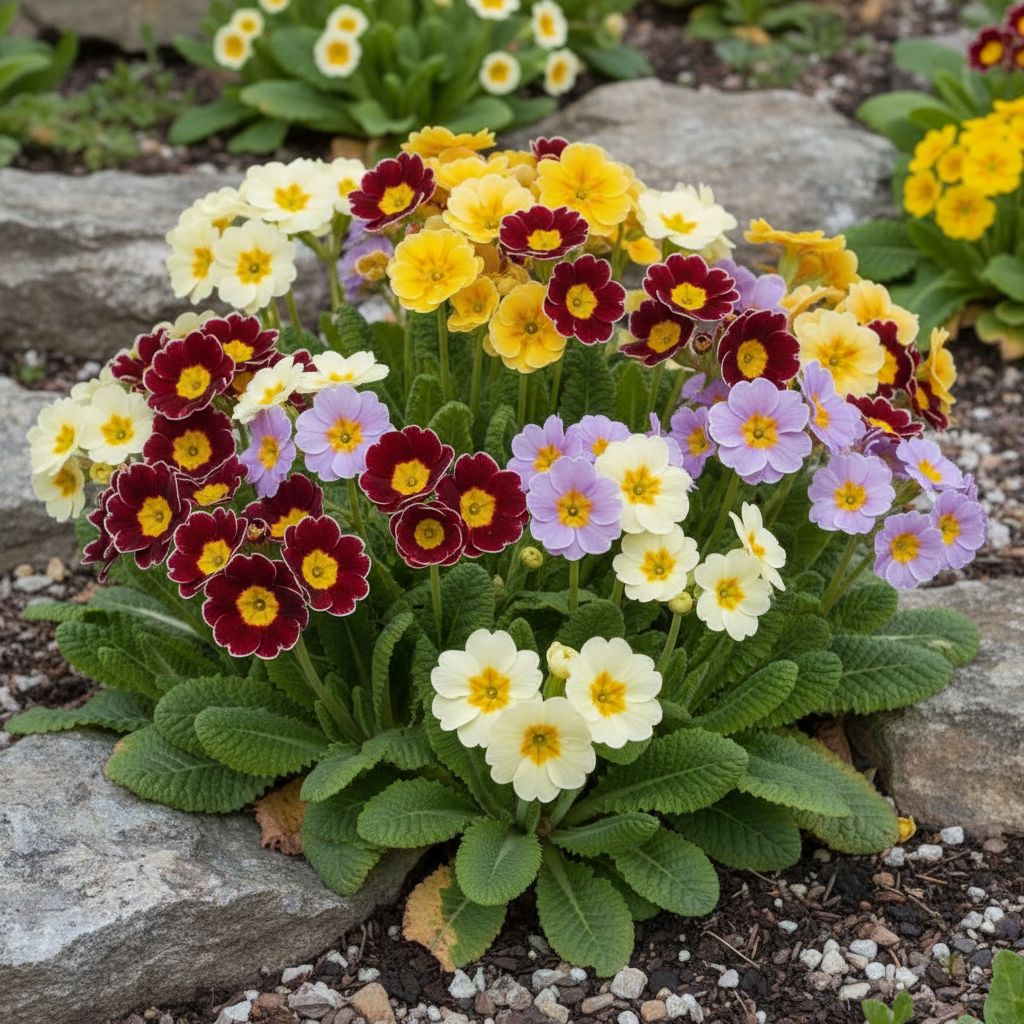Primula Auricula Mixed Colours Flower Seeds for Garden Planting