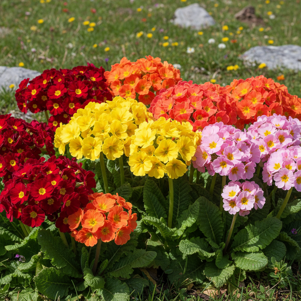 Primula Halleri Red Flower Seeds for Garden Planting