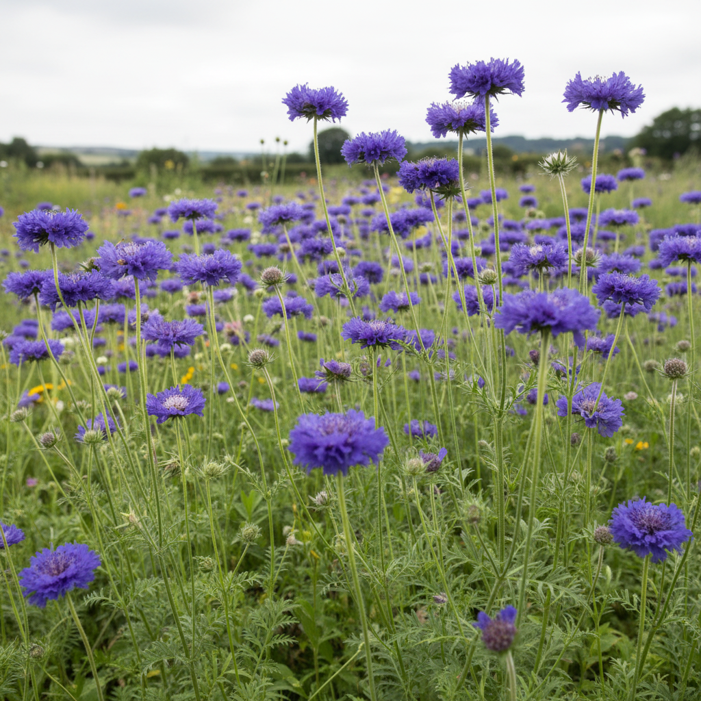 Scabiosa Caucasia Fama Deep Blue Flower Seeds