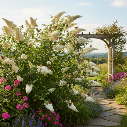 White Butterfly Bush Buddleia Davidii Flower Seeds for Garden Planting