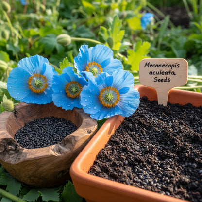Meconopsis Aculeata Flower Seeds – Himalayan Blue Poppy for Planting