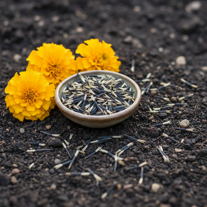 Mexican Golden Yellow Marigold Flower Seeds - Yellow Marigold Flower Seeds for Garden