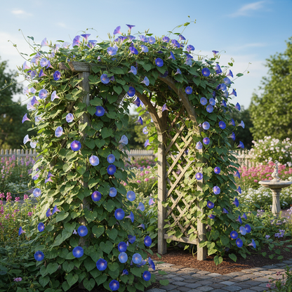 Morning Glory Heavenly Blue Flower Seeds - Sky Blue Climbing Flower Seeds for Garden