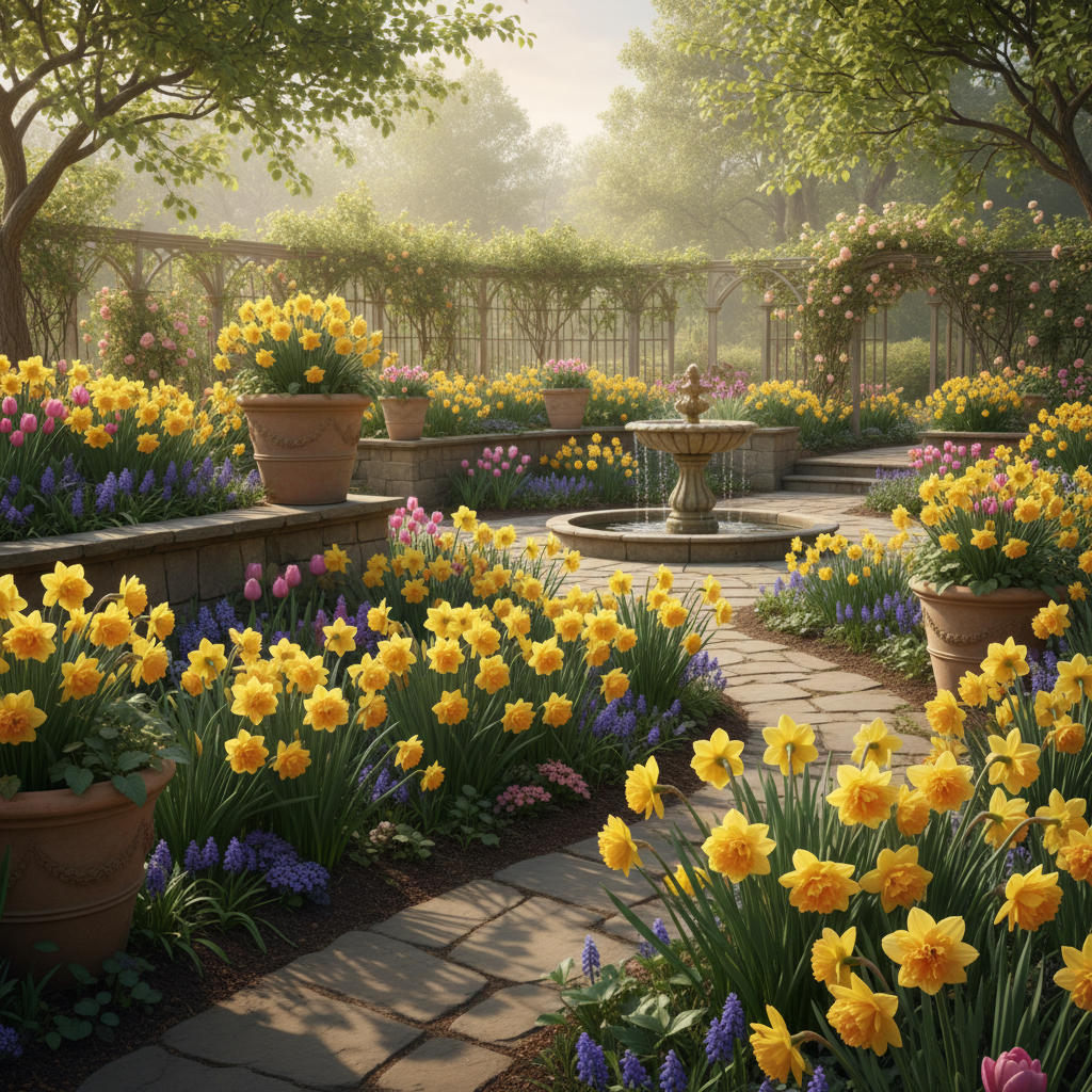 Narcissus Tete Boucle Flower Seeds - Double Daffodil Flower Seeds for Garden