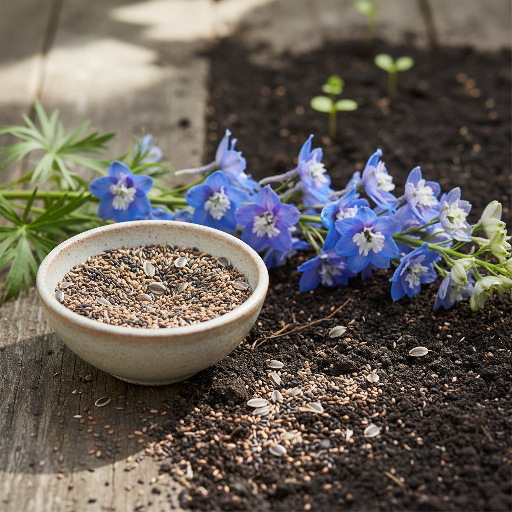Delphinium Pylzowii Flower Seeds for Garden Planting