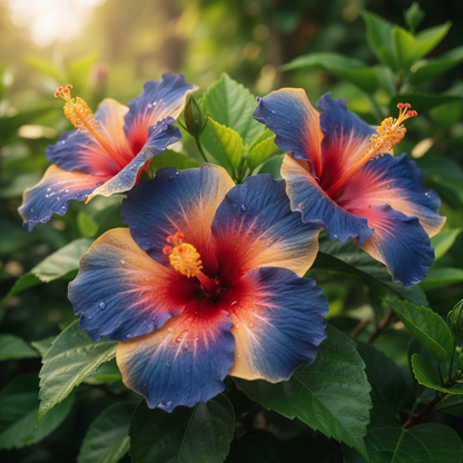 Orange Blue Hibiscus Seeds for Planting