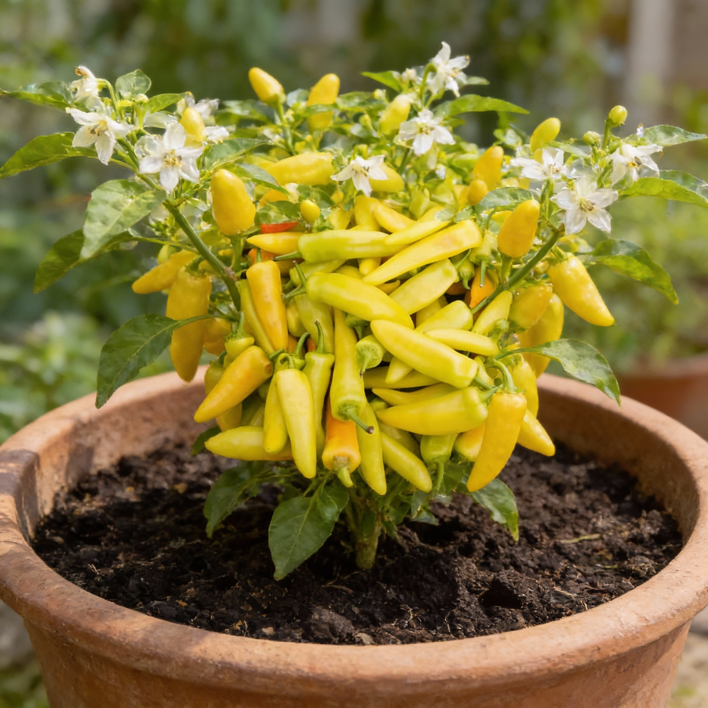 Chilli Hungarian Yellow Wax Hot Seeds - Chilli Pepper Seeds for Home Garden