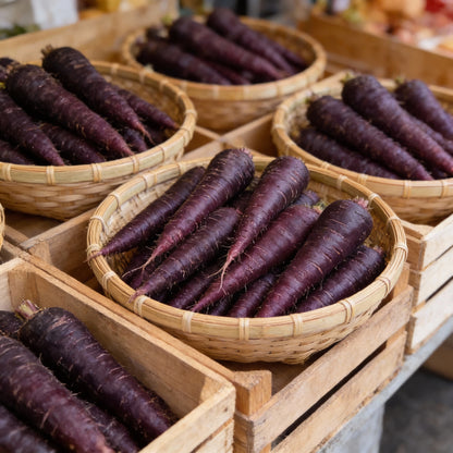 Pusa Asita Black Carrot Seeds for Planting – Heirloom Deep Purple-Black Carrot Variety