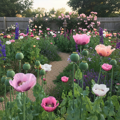 Papaver Somniferum Hens and Chickens Seeds for Planting – Unique Multi-Pod Poppy Blooms