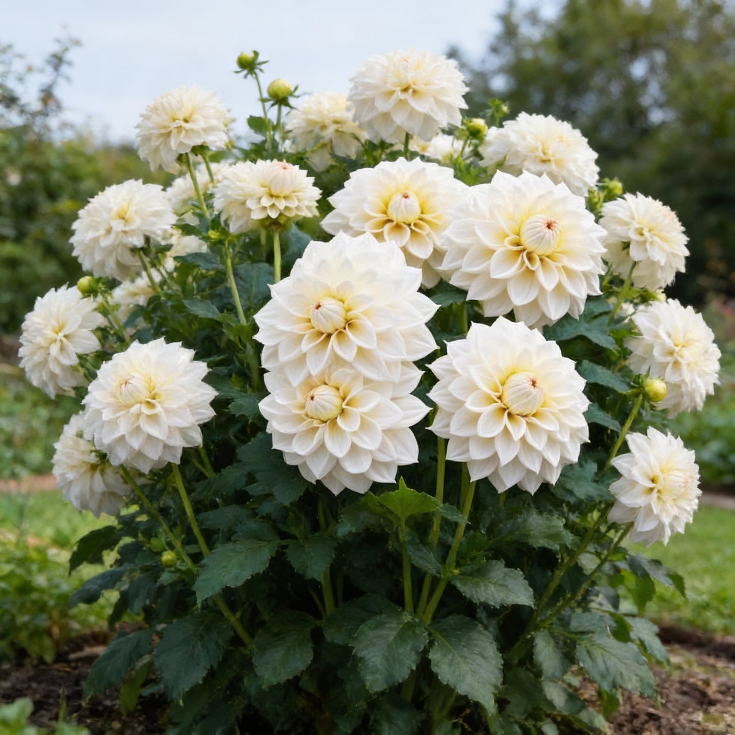 White Dahlia Flower Seeds for Garden Planting