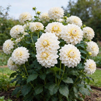 White Dahlia Flower Seeds for Garden Planting