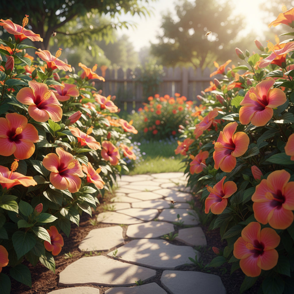 Red Orange Purple Hibiscus Seeds for Planting – Color Showy Flower Perennial Seeds