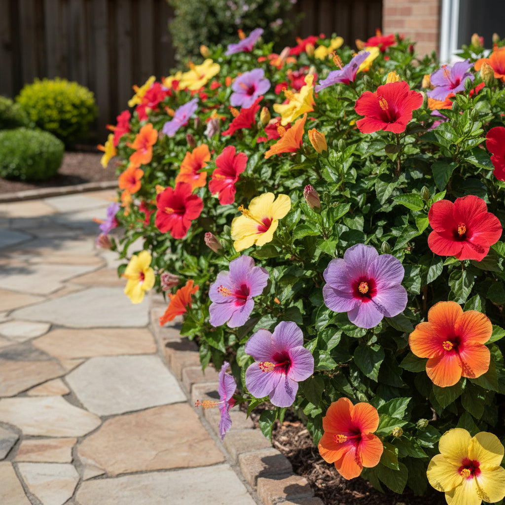 Red Orange Purple Hibiscus Seeds for Planting – Color Showy Flower Perennial Seeds