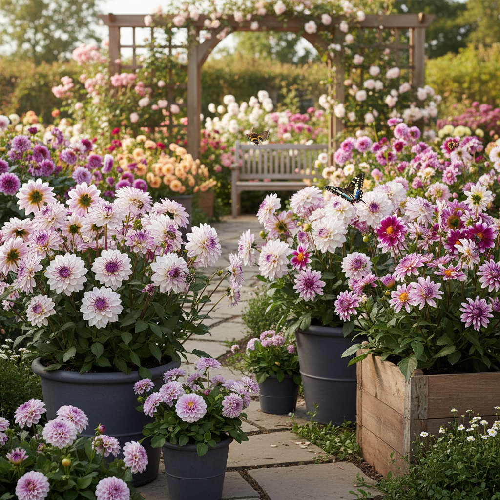 Mixed White and Purple Dahlia Flower Seeds - Dahlia Flower Seeds for Garden