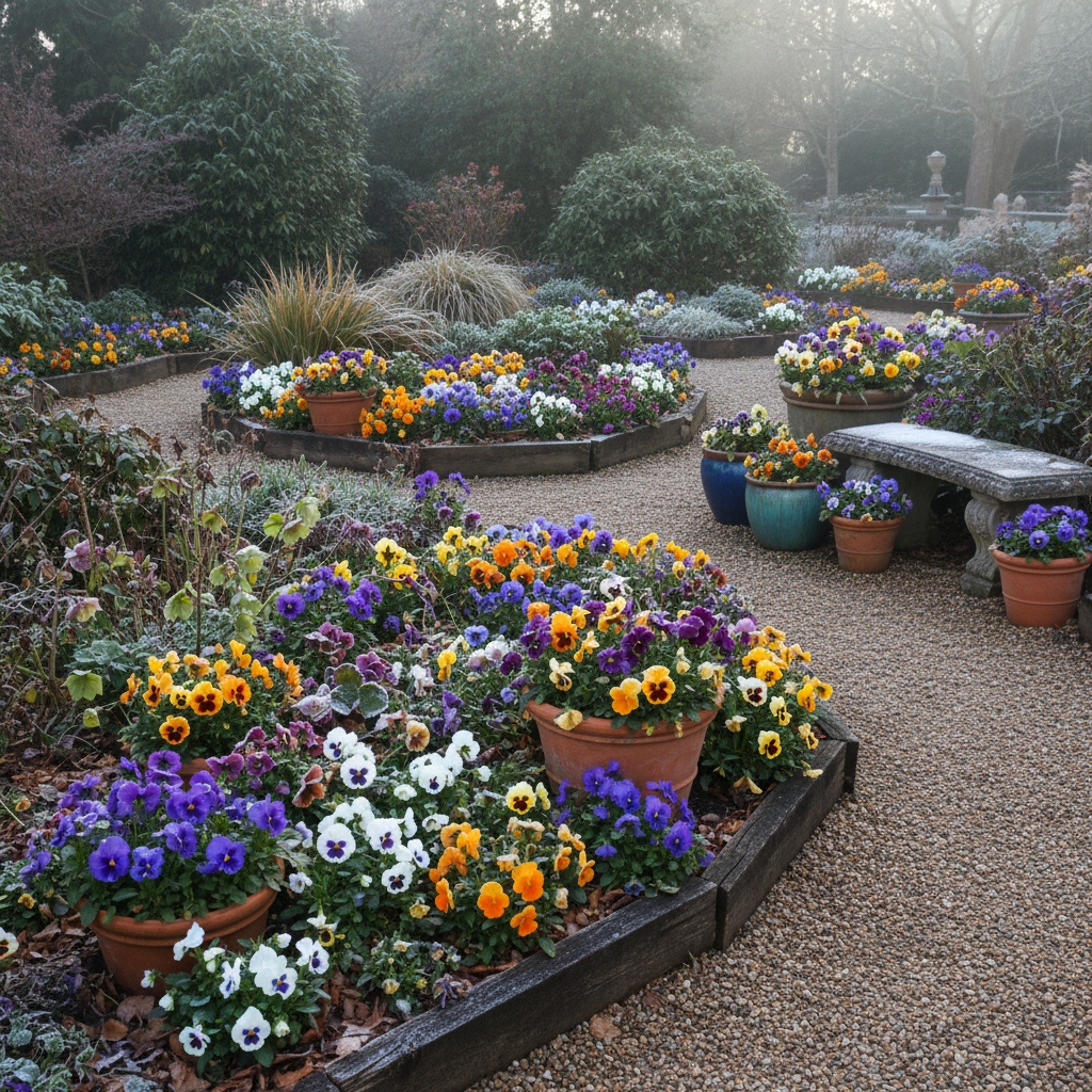 Mixed Pansy Flower Seeds – Colorful Winter Blooms (60 Seeds)